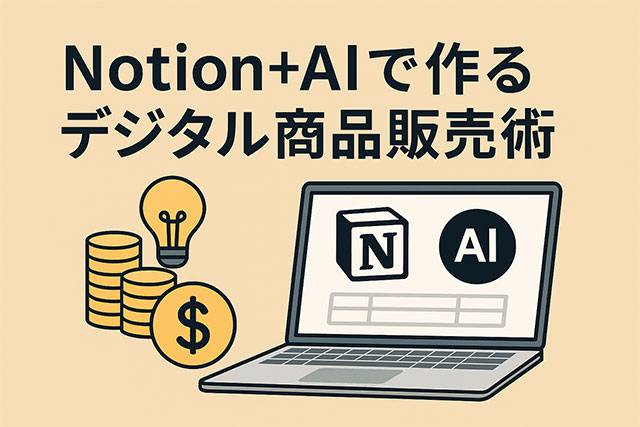 Notion＋AIで作るデジタル商品販売術｜初心者でも始められる収益化ガイド