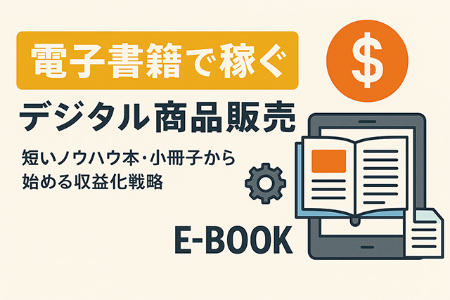 電子書籍で稼ぐデジタル商品販売｜短いノウハウ本・小冊子から始める収益化戦略