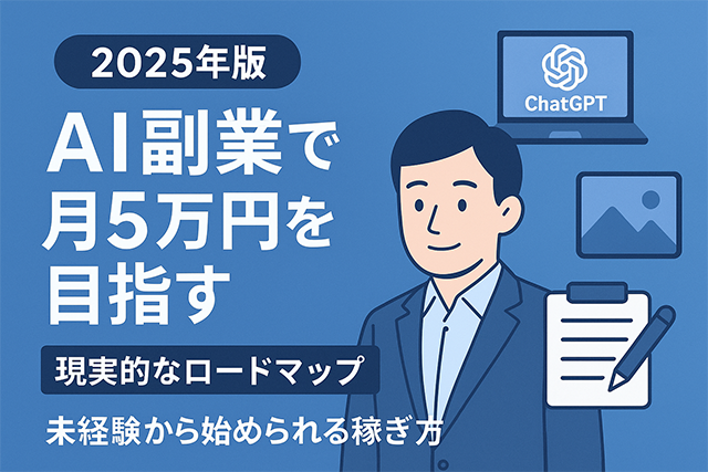 【2025年版】AI副業で月5万円を目指す現実的なロードマップ｜未経験から始められる稼ぎ方
